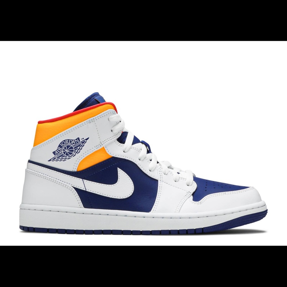 AIR JORDAN 1 MID 'WHITE DEEP ROYAL BLUE' M 11